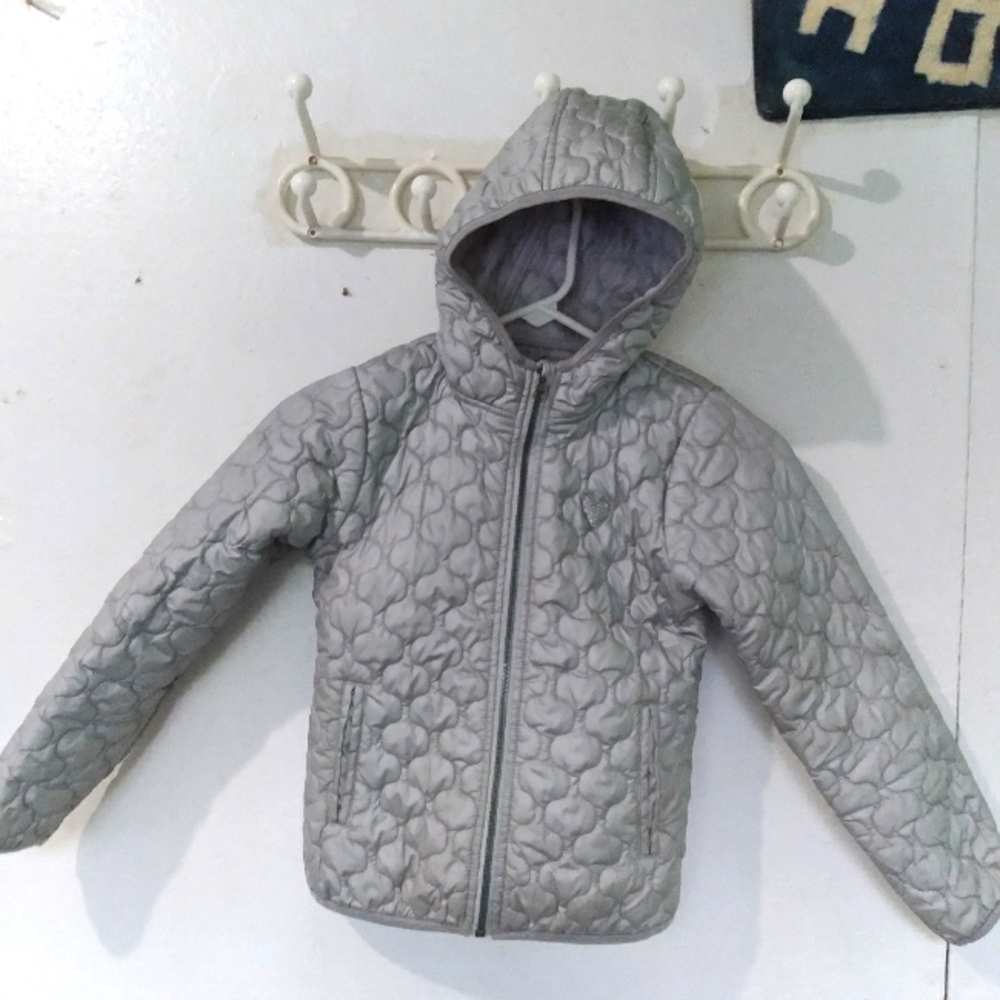 Kids Quilted Gray Jacket